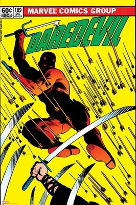 Marvel Daredevil Comic #189 Dec Superhero Classic Cover Art 12x8in Metal Sign