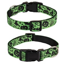 Halloween Dog Collar, Soft Comfy Halloween Themed Pet Collar with Spooky Ghos...