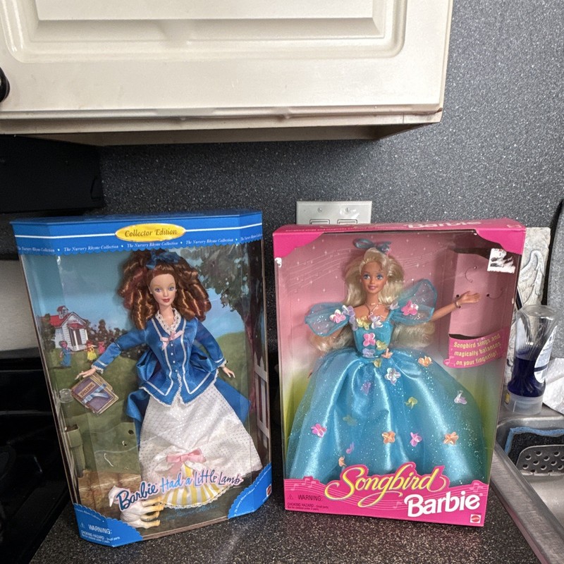 Mattel Barbie Collector Edition Dolls Lot of 2 Songbird & Nursery Rhyme Unopened