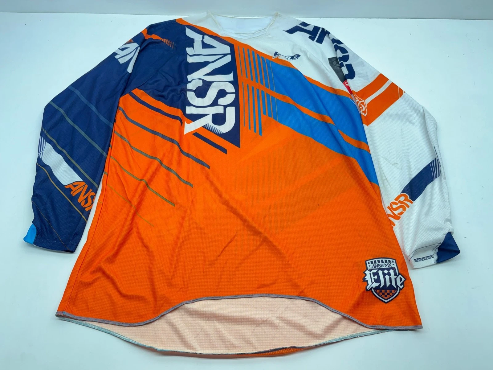 Answer Men's Jersey X Large Orange Blue White XL Riding Shirt Apparel Gear MX