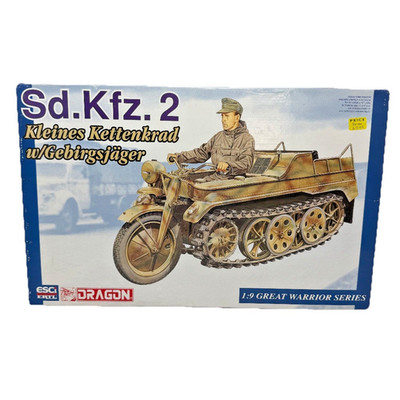 1999 Dragon ESCI ERTL 1:9 Sd.Kfz. 2 Kleines Kettenkrad Gebirgsjager Model Kit