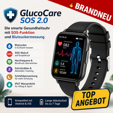 GlucoCare SOS 2.0 Smartwatch | SOS-Funktion, ...