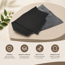 3mm Vegetable Tanned Leather Sheet Black Cowhide DIY Belt Tooling Craft Material