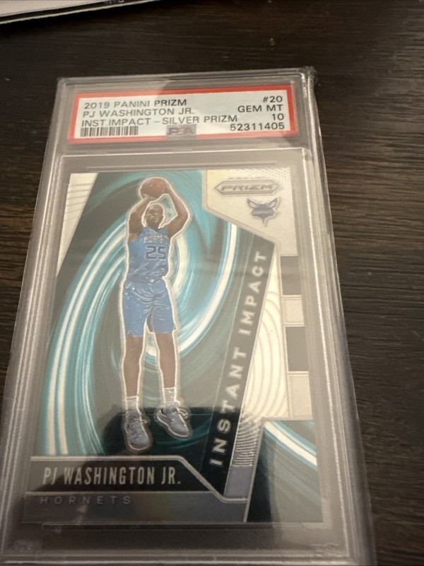 2019 Prizm Instant Impact Silver Prizm  PJ WASHINGTON JR RC  PSA 10 GEM MINT