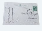 Antique Embossed New Year Postcard Holly & Scenic Design Metallic Finish — photo 2