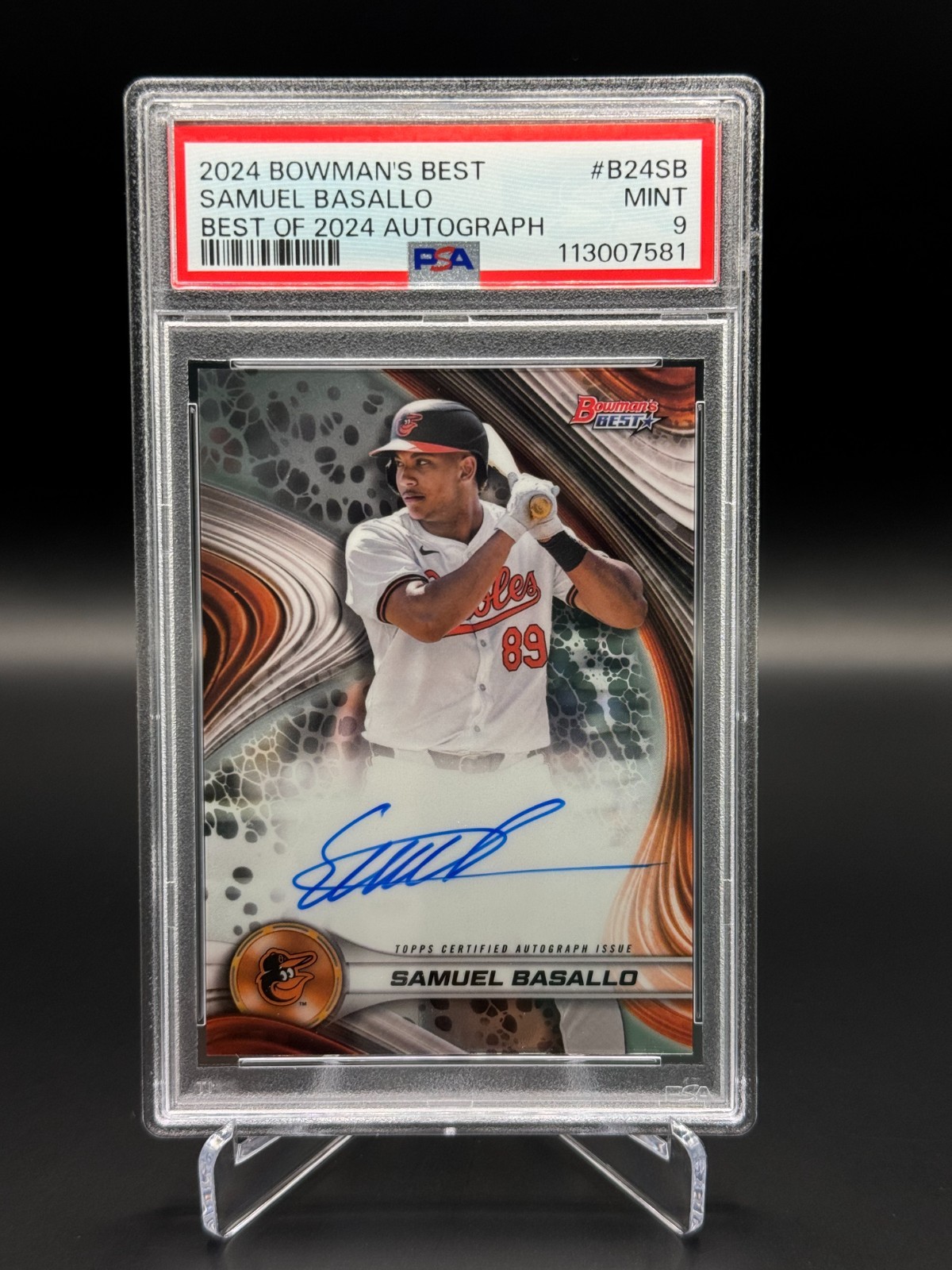 2024 Bowman's Best - Best of 2024 Autographs Samuel Basallo #B24-SB Refractor
