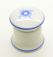Bing & Grondahl Copenhagen Porcelain Denmark Trinket Pill Box Blue 499 3699