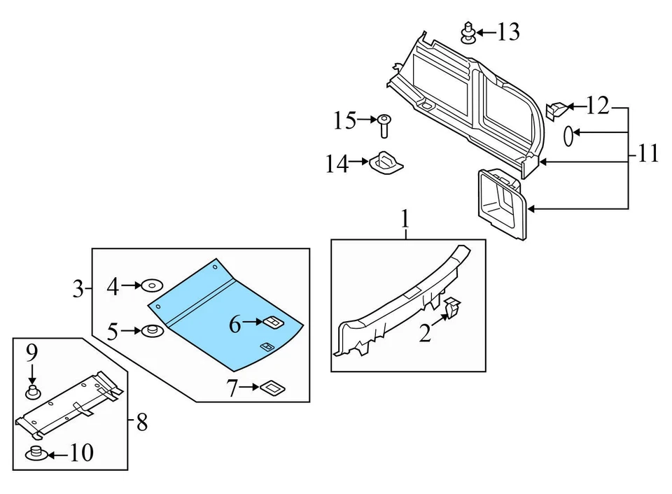 2008-2016 AUDI A5 QUATTRO - Trunk MAT / Spare TIRE Cover 8T0863463 - Image 4 of 4