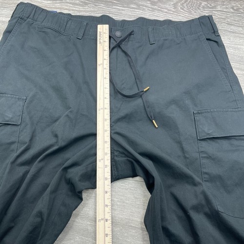 Polo Ralph Lauren Cargo Pants Mens 42x30 Black Slim Fit Twill Drawstring Pony - Picture 18 of 19