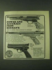 1980 Beeman Airguns Ad - FWB 80, 850 and Webley Tempest - Power and accuracy