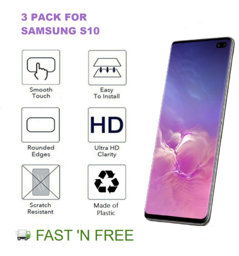 Pack de 3 protecteurs d'écran Samsung Galaxy S10 - Photo 1/1