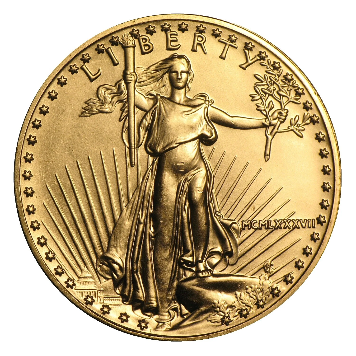 American Eagle 1 oz Precious Metal Content per Unit 1987 Gold Bullion Coins