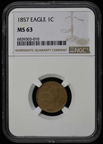 1857 Flying Eagle Cent 1C NGC MS63