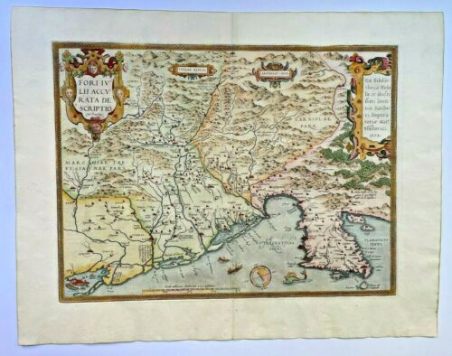ITALY VENISE TRIESTE 1579 ABRAHAM ORTELIUS RARE LARGE ANTIQUE MAP 16TH CENTURY - Afbeelding 1 van 12