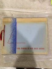 Vintage Portfolio of Etch Prints, Brown & Bigelow 1960s Or Earlier