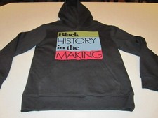 Black History in the Making Boys Youth Sweatshirt Pullover Hoodie Medium  9496