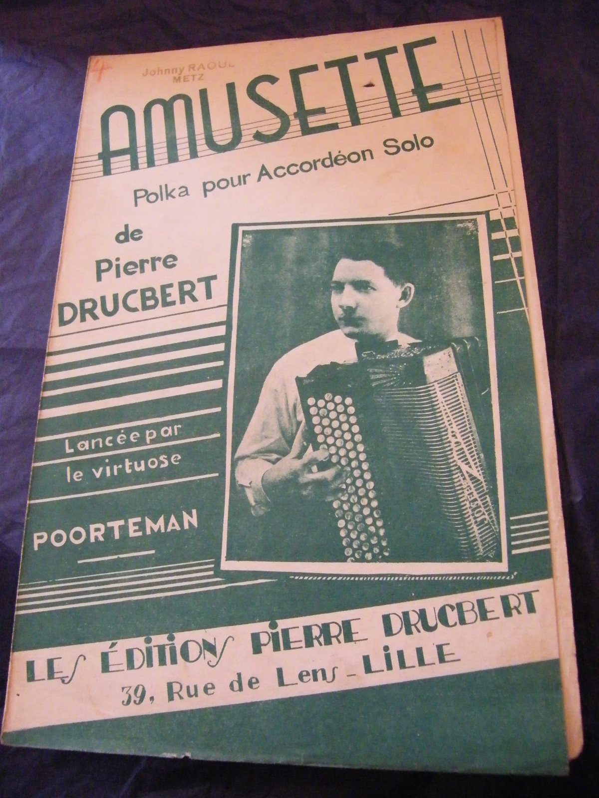 Amusette Partition Pierre Drucbert Music Sheet