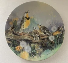 MEADOWLARK Mother's Melody COLLECTOR PLATE Lena Liu BIRD Nature's Poetry #11