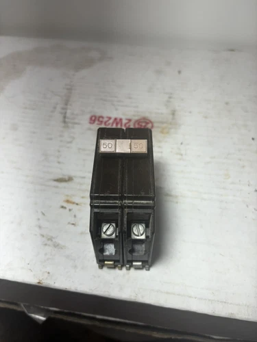 Cutler Hammer 2 Pole 50 Amp Type CH 120 240V AC Metal Foot Plug In Breaker