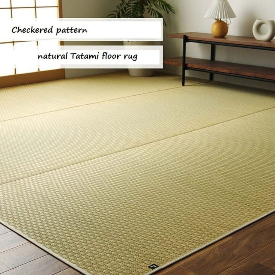 Japanese tatami mat flooring - Natural checkered pattern 68.5
