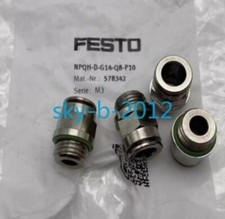 3 PCS NEW IN BOX Festo NPQH-D-G14-Q6-P10 578341 metal 2-pin quick connector