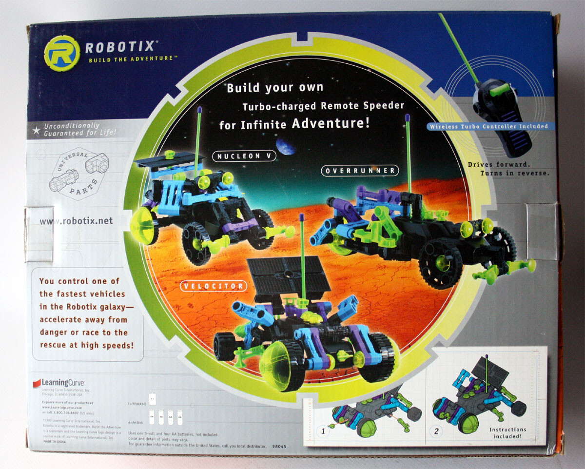 VINTAGE 1999 ROBOTIX REMOTE SPEEDER 1.0 3 MODELS LEARNING CURVE