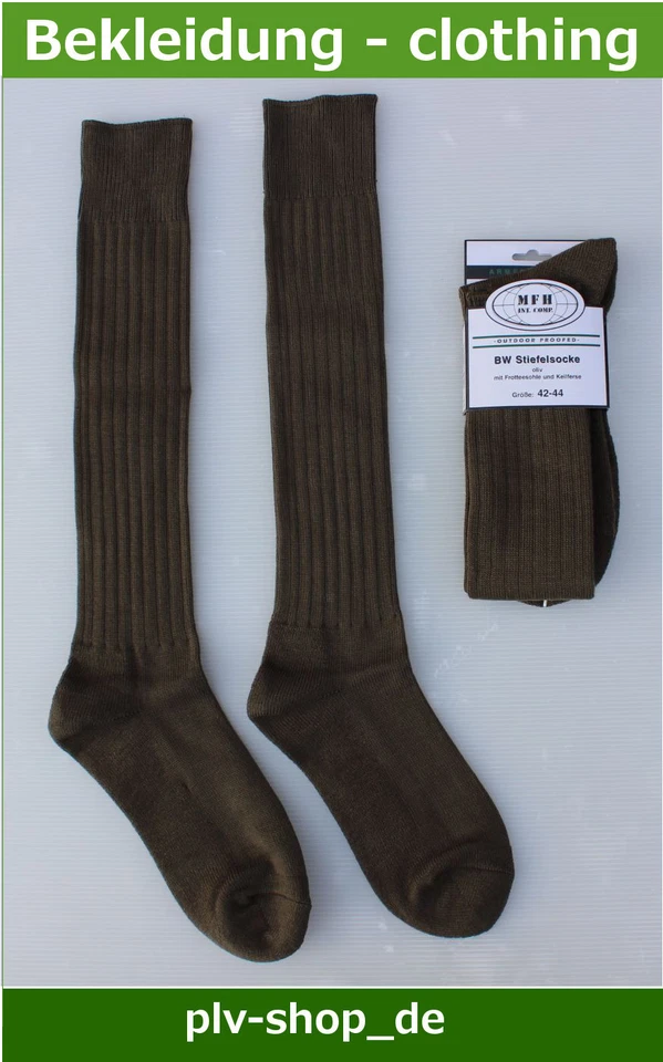 BW Bundeswehr Stiefelsocken Socken Kniestrümpfe Wintersocken oliv 39-47 lang NEU