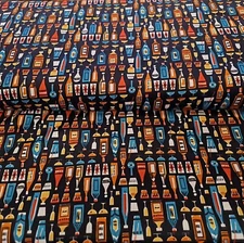 Mother's Little Helper  Cotton Fabric Wine Fabric Michael Miller By the Yard