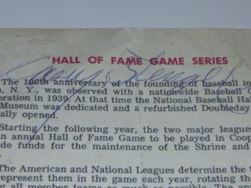 MLB HallOfFamers Roush Aparicio Wheat Stengel Autographs 1970 HOF