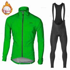 Men's Winter Thermal Fleece Cycling Jersey Set MTB Uniform Bicycle Clothes