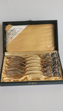 HILDESHEIMER ROSE  6 KUCHENGABELN SILBER 835  GROSSE ROSE MIT SCHATULLE