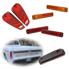 6 Piece Set Side Marker+Tail light Housings Kit Fits Ford Bronco Econoline Van's