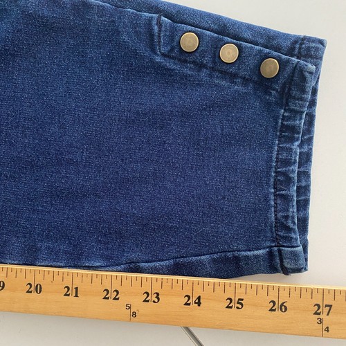 Quacker Factory Regular DreamJeannes Pull-On Snap Bottom Leggings Size XL Blue - Picture 10 of 11