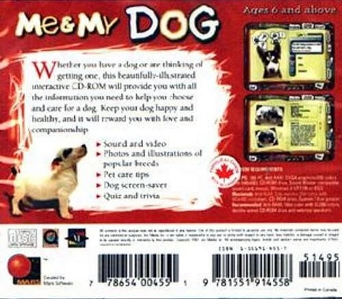 Me & My Dog (Ages 6+) (CD, 1997) for Win/Mac - NEW CD in SLEEVE - Image 3 of 3