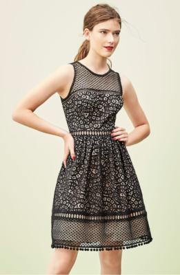 sequin long sleeve bodycon lace up back mini dress Long-Sleeve Lace-Panel Draped Bodycon Mini Dress in Black - 10 / Regular