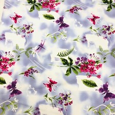 MM Designs Fabric Lavender Dragonfly Butterfly Flower Purple Pink Green 66"x59"