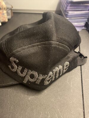 Supreme Jacquard Pique Camp Cap Black | eBay