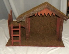 Nativity Handmade Large Wooden Stable 10 x 22 x 15 inches