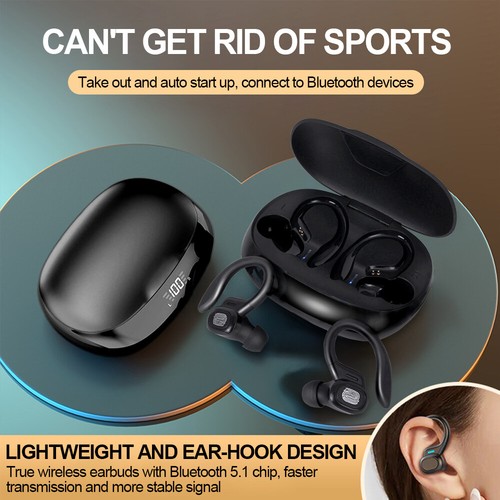 Auricolari Bluetooth 5.3 In Ear Auricolari Wireless TWS Cuffie Sportive con Microfono - Foto 6 di 21