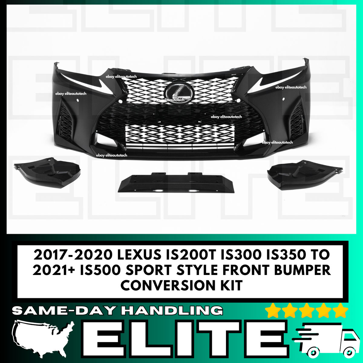 パーツ LEXUS IS500 take For Lexus IS300 350 500 F Sport 21+ Carbon Front Bumper Side