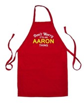 Non Worry It's An Aaron Cosa - Unisex Bambini Grembiule - Cognome Su Nome