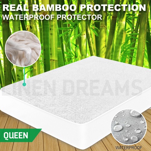 All Size Fully Fitted Bamboo Fibre Waterproof Mattress Protector Cover Cotton - Picture 17 of 32