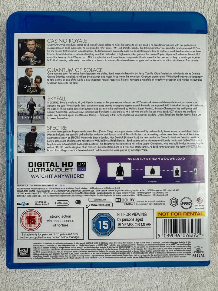 The Daniel Craig Collection - James Bond 007 - Blu-ray - Region B - VGC - Image 2 of 4