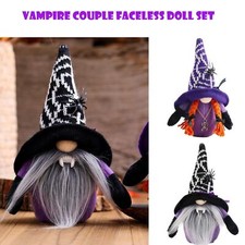 Halloween Vampire Gnomes 2PCS Handmade Plush Faceless Dolls For Home Party Decor