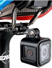 K-EDGE Go BIG Pro Saddle Rail Camera Mount for GoPro, Garmin, and Shimano, Black