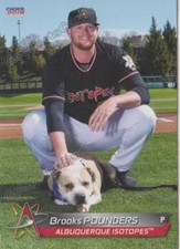 2018 Albuquerque Isotopes Brooks Pounders RC Rookie Colorado Rockies Minor