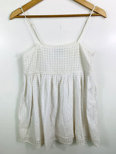 Urban Outfitters Women's Dress Size 2 White Crochet Lined Sleeveless Short