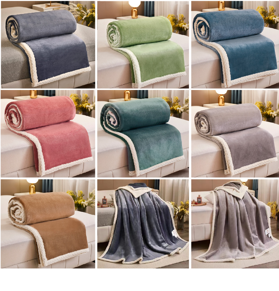 HommomH Flauschdecke – 152,4x203,2 Cm, Aus Weichem Mikrofaser-Flanell, Waschbar, In Blau, Für Couch, Bett & Outdoor