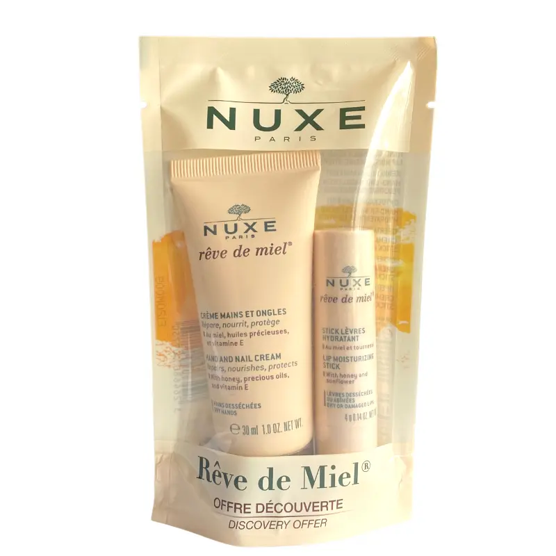 NUXE Reve De Miel Lip Balm & Hand Nail kit Discovery Offer