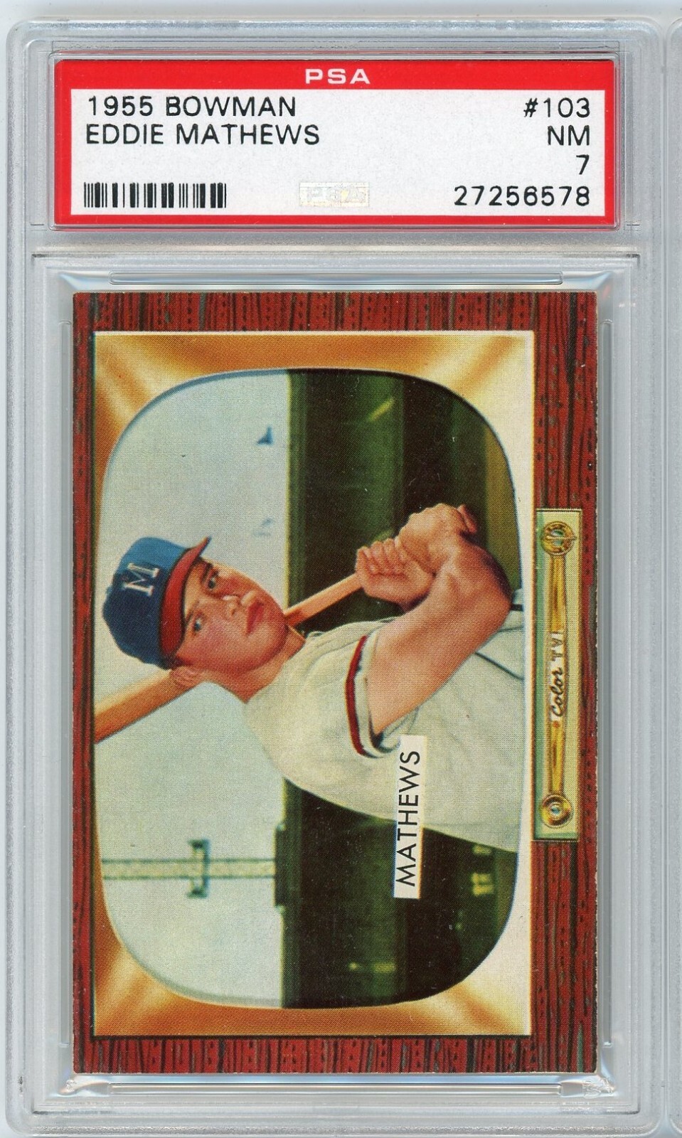 1955 Bowman Eddie Mathews #103 PSA 7 P1376